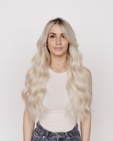 Rooted Ashy Blonde Hair Extensions
